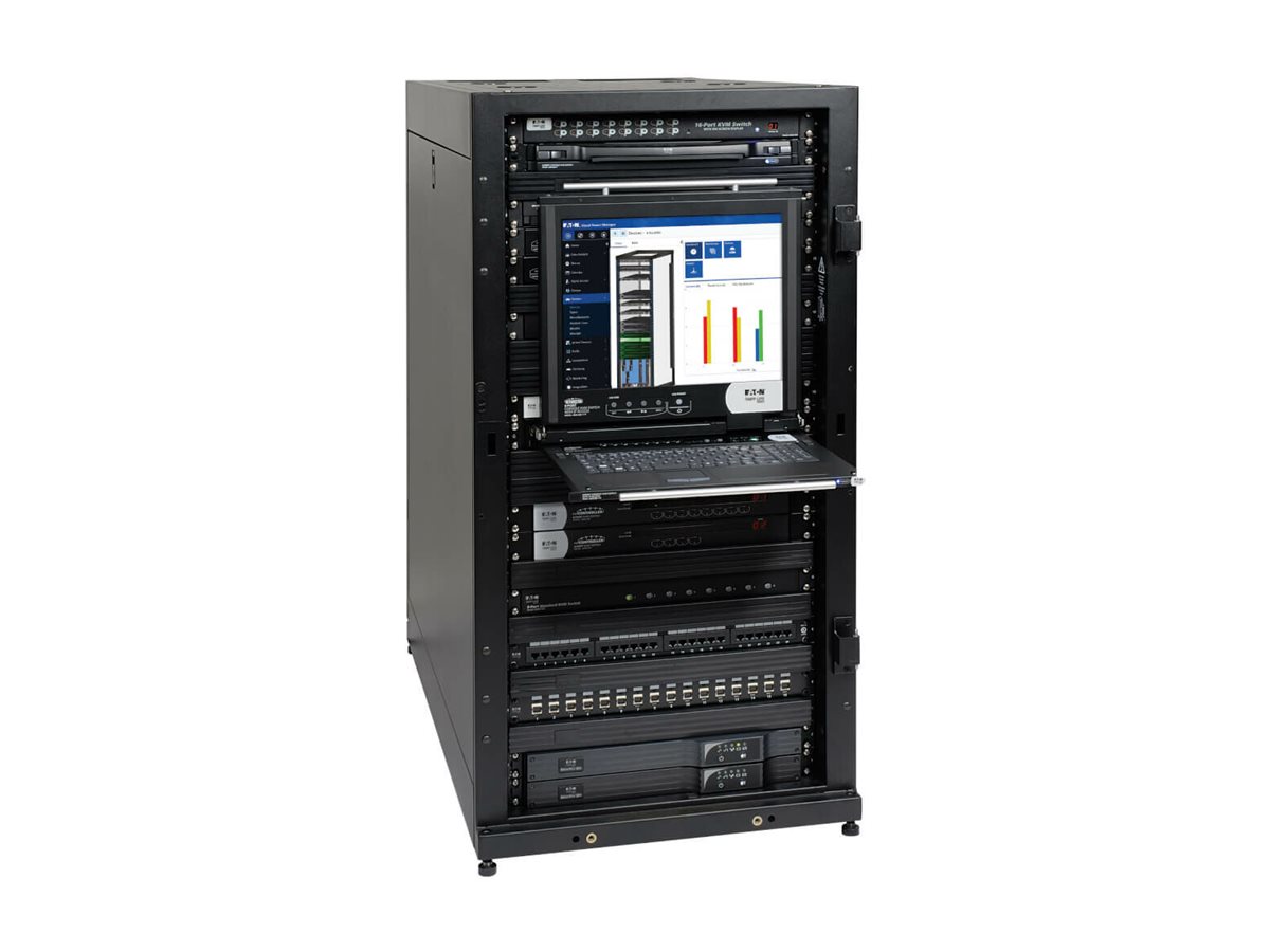 EATON TRIPPLITE 25U SmartRack Standard-Depth Half-Height Server Rack Enclosure Doors and Side Panels