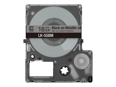 EPSON Metallic Tape Silver/Black 18mm 9m LK-5SBM