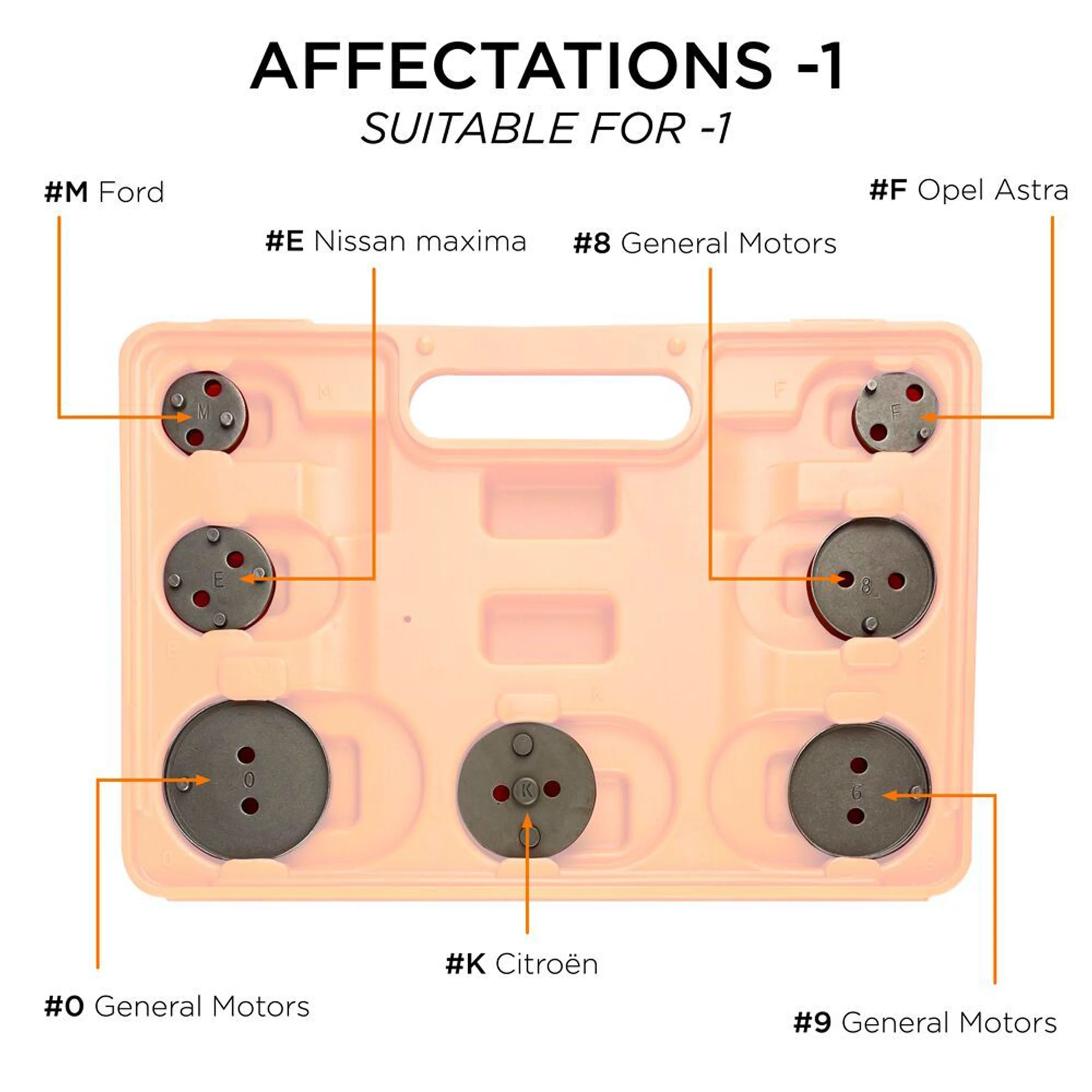 COFFRET REPOUSSE PISTONS DE FREINS (18 PCS)