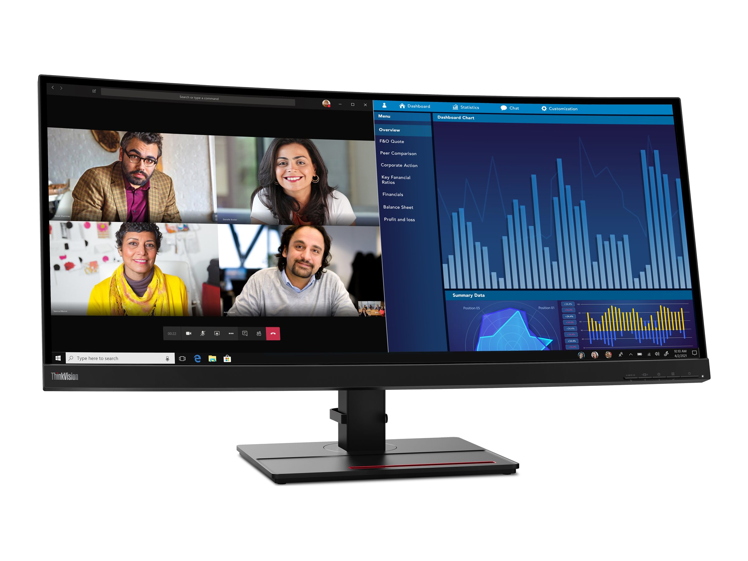 LENOVO ThinkVision P34w-20 34.14inch WQHD Ultra-Wide Curved Monitor HDMI Topseller