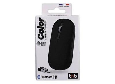 TNB COLOR - Souris sans fil double connexion - noir