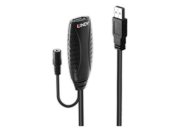 Lindy 43156 câble USB USB 3.2 Gen 1 (3.1 Gen 1) 10 m USB A Noir
