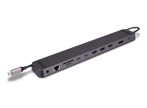 Lindy DST-Mini XT 810, Mini Docking Station USB-C pour Laptop pour un écran 8K ou deux écrans 4K60 et charge 100W