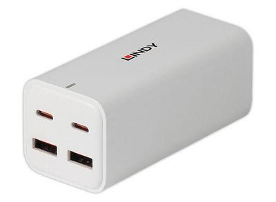 LINDY 100W 4-Port USB Desktop GaN Fast Charger