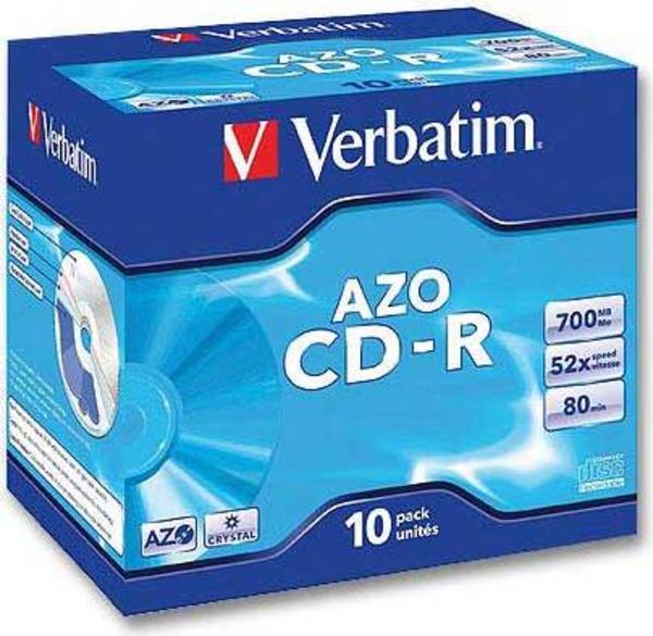 Verbatim CD-R AZO Crystal 700 Mo 52x 10 pièce(s)