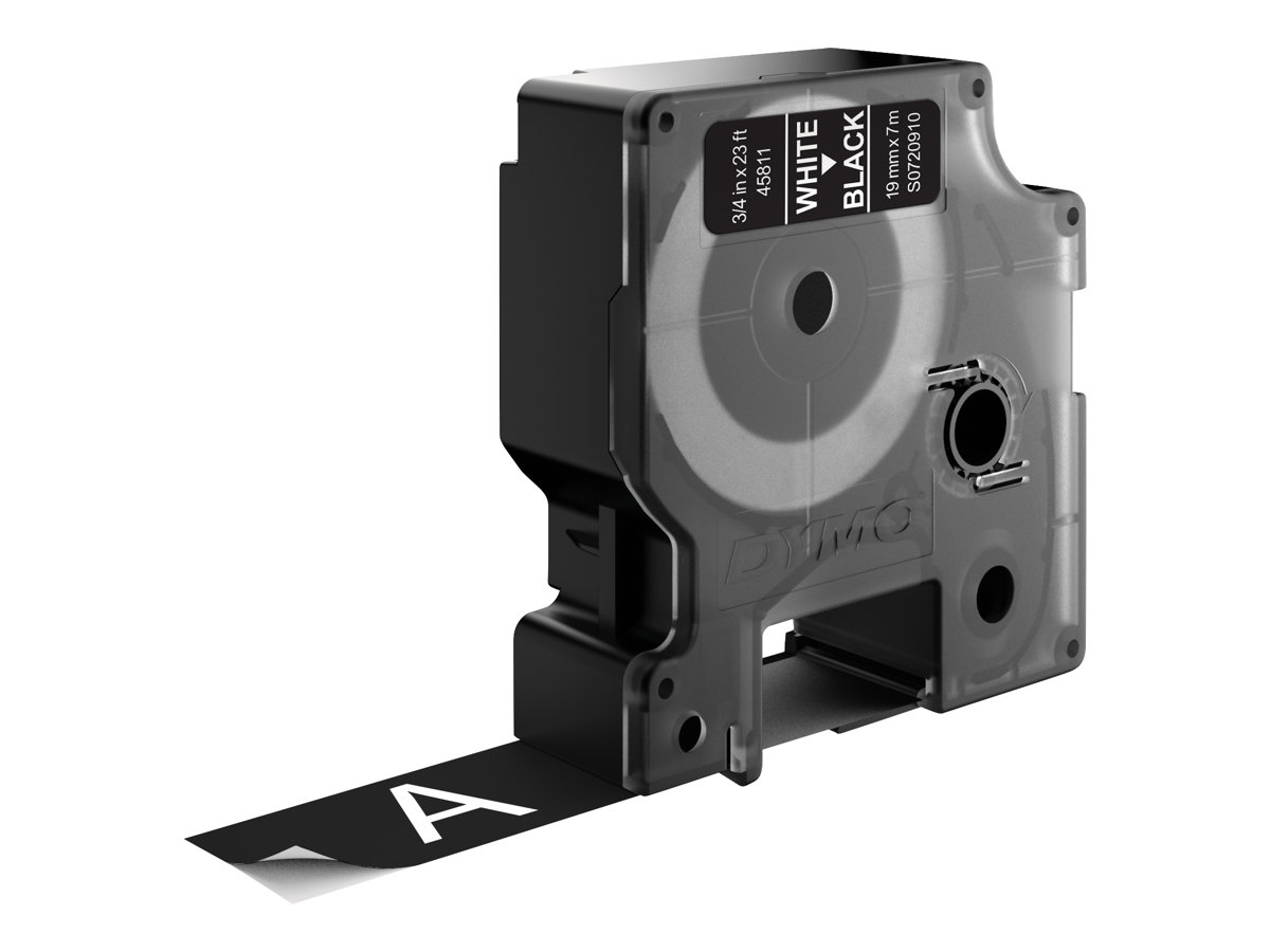 DYMO D1 - Auto-adhésif - blanc sur noir - Rouleau (1,9 cm x 7 m) 1 ca