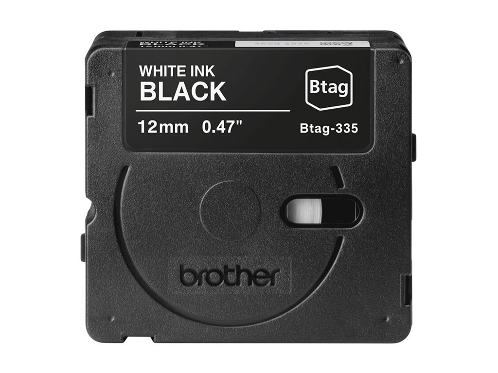 BROTHER BTAG335 Ribbon 12MM White on Black