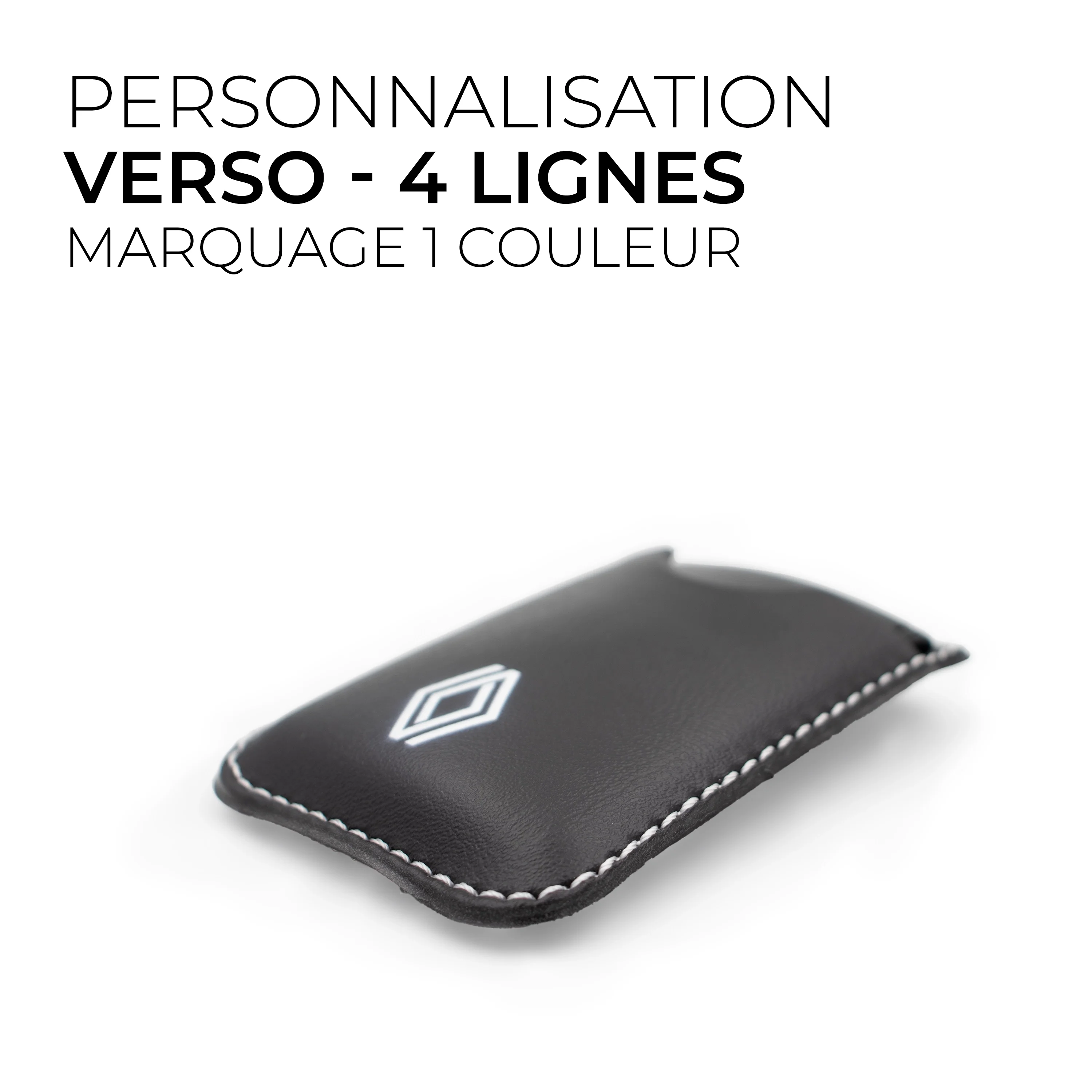 ÉTUI SIMILI CUIR POUR CARTE DE DÉMARRAGE RENAULT, AVEC ANNEAU