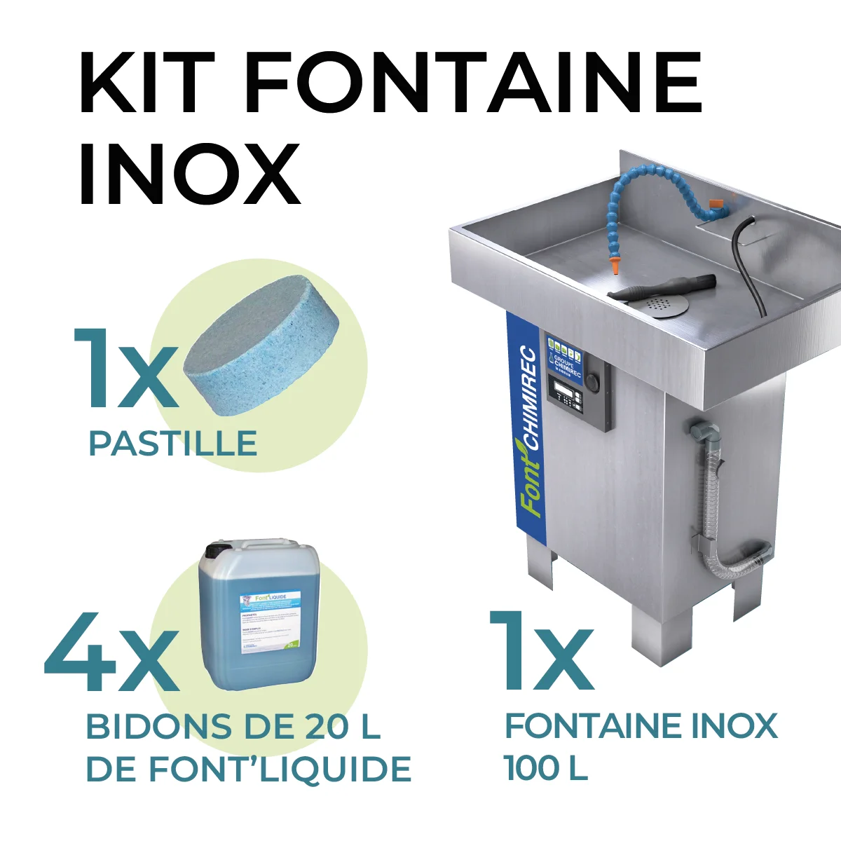 KIT FONTAINE INOX 