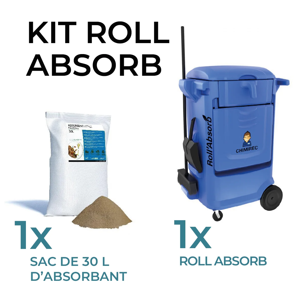 KIT ROLL ABSORB COMPLET PACK+ABSORBANT