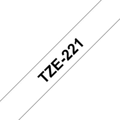 1 Ruban pour titreuse BROTHER TZE 221 9mm blanc impression noire