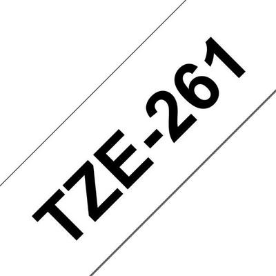 1 Ruban pour titreuse BROTHER TZE 261 36mm blanc impression noire