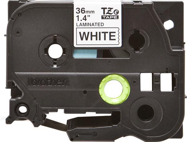 1 Ruban pour titreuse BROTHER TZE 261 36mm blanc impression noire