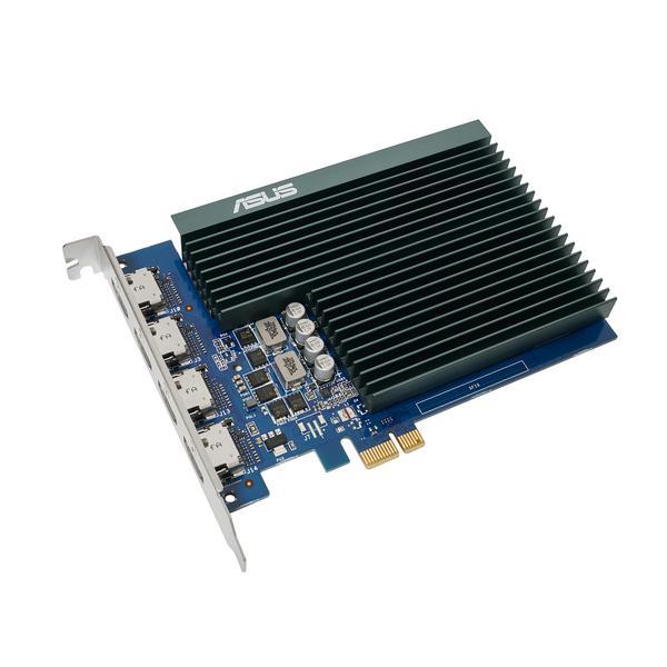 ASUS GT730-4H-SL-2GD5 2Go GDDR5 Memory PCIe 2.0 4xHDMI Ports Single-slot Design Passive Cooling