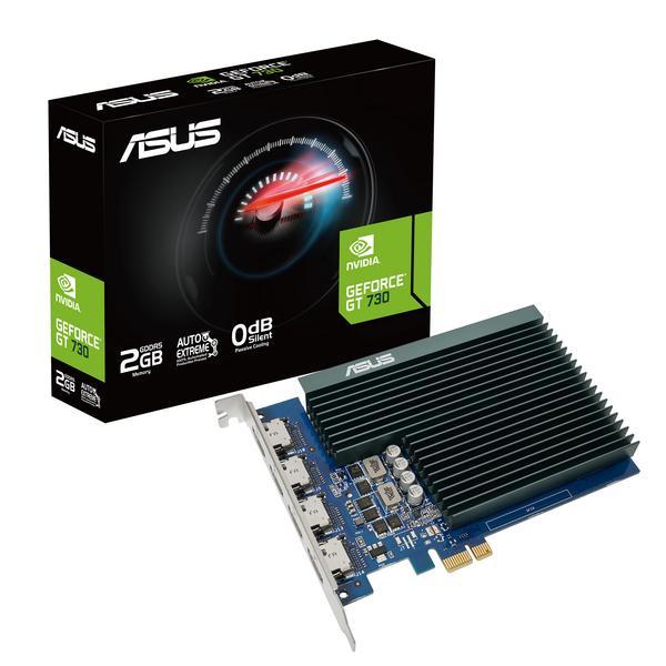 ASUS GT730-4H-SL-2GD5 2Go GDDR5 Memory PCIe 2.0 4xHDMI Ports Single-slot Design Passive Cooling