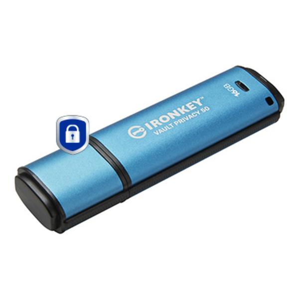 KINGSTON 16Go IronKey Vault Privacy 50 USB AES-256 Encrypted FIPS 197