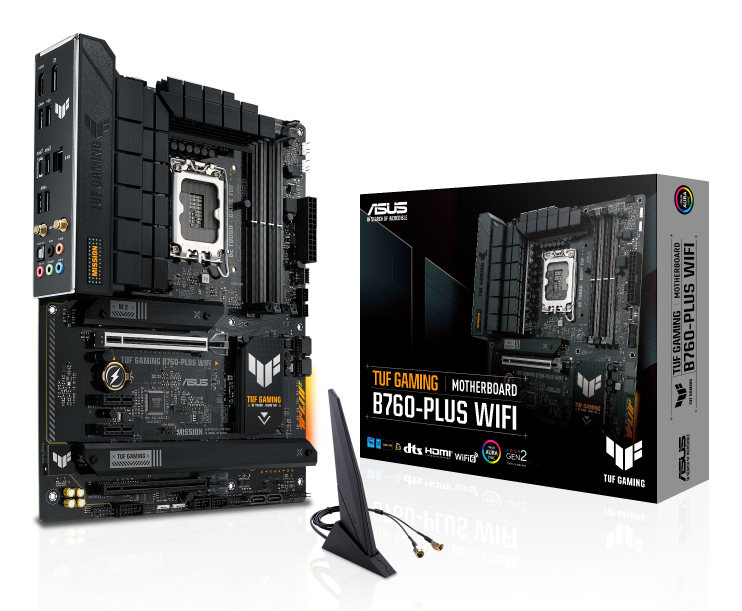ASUS TUF GAMING B760-PLUS WIFI LGA 1700 4DDR5 ATX 4xSATA MB 1xHDMI 2.1 1xDP 1.4 3xM.2