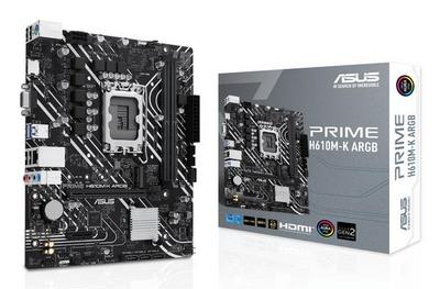 ASUS PRIME H610M-K ARGB LGA 1700 2DDR5 microATX 4xSATA MB 1xHDMI 2.1 1xD-Sub 1xM.2