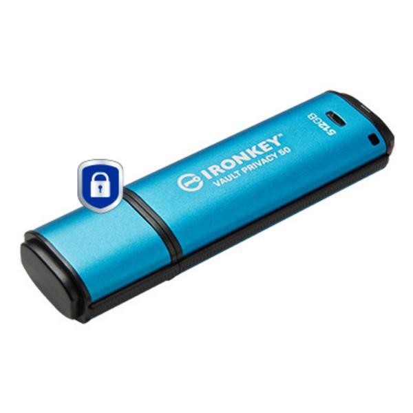 KINGSTON 512Go IronKey Vault Privacy 50 AES-256 Encrypted FIPS 197