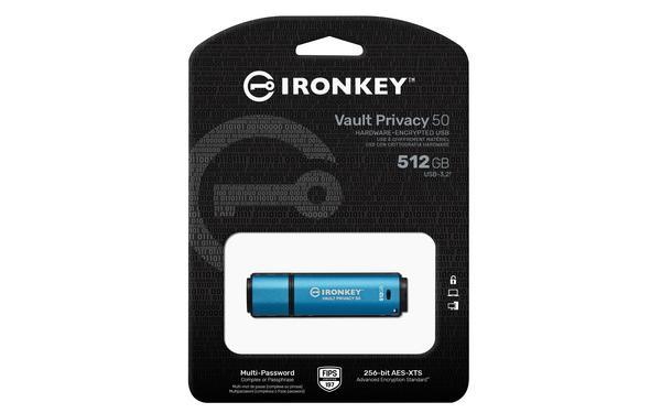 KINGSTON 512Go IronKey Vault Privacy 50 AES-256 Encrypted FIPS 197