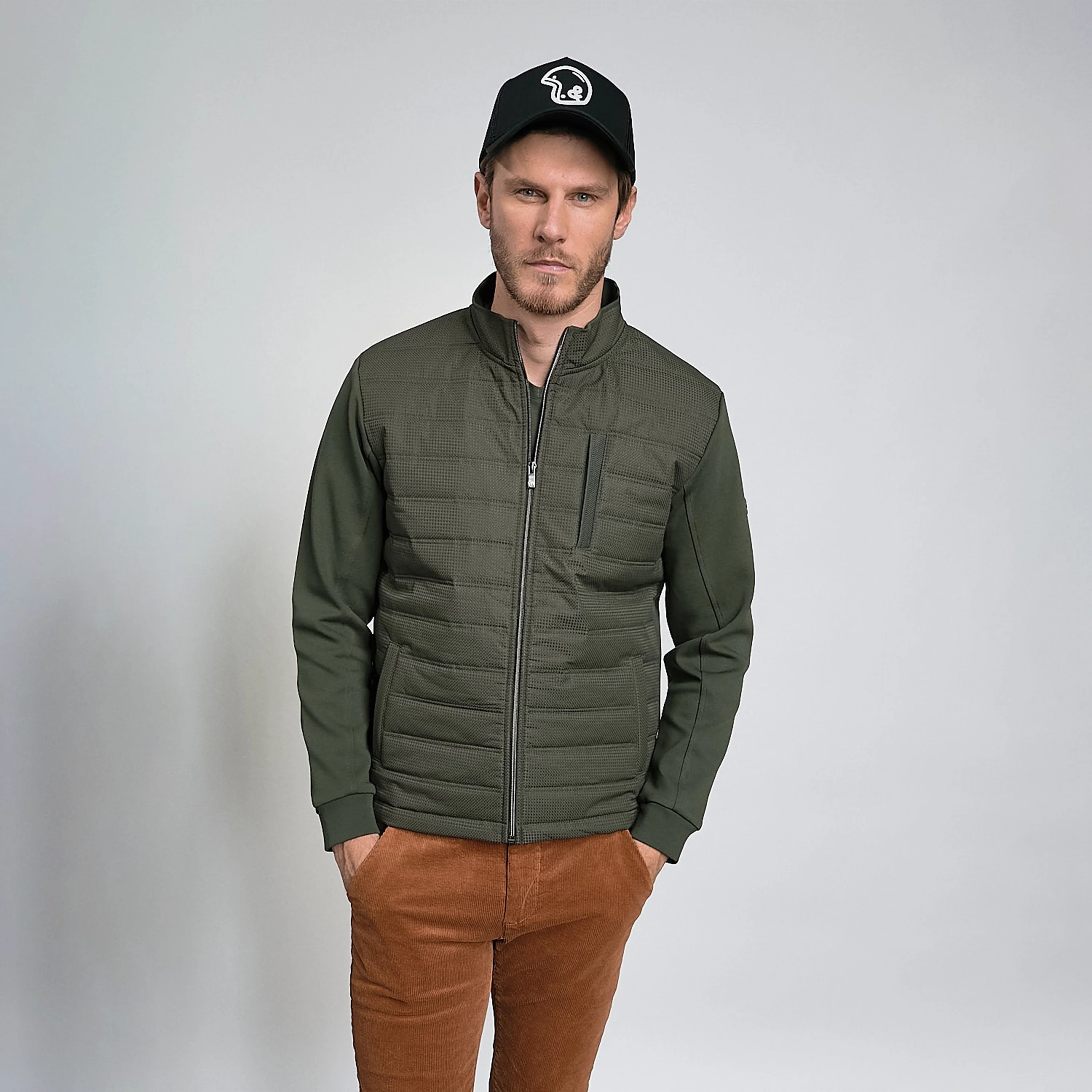 SWEAT BI-MATIERE MATELASSÉ