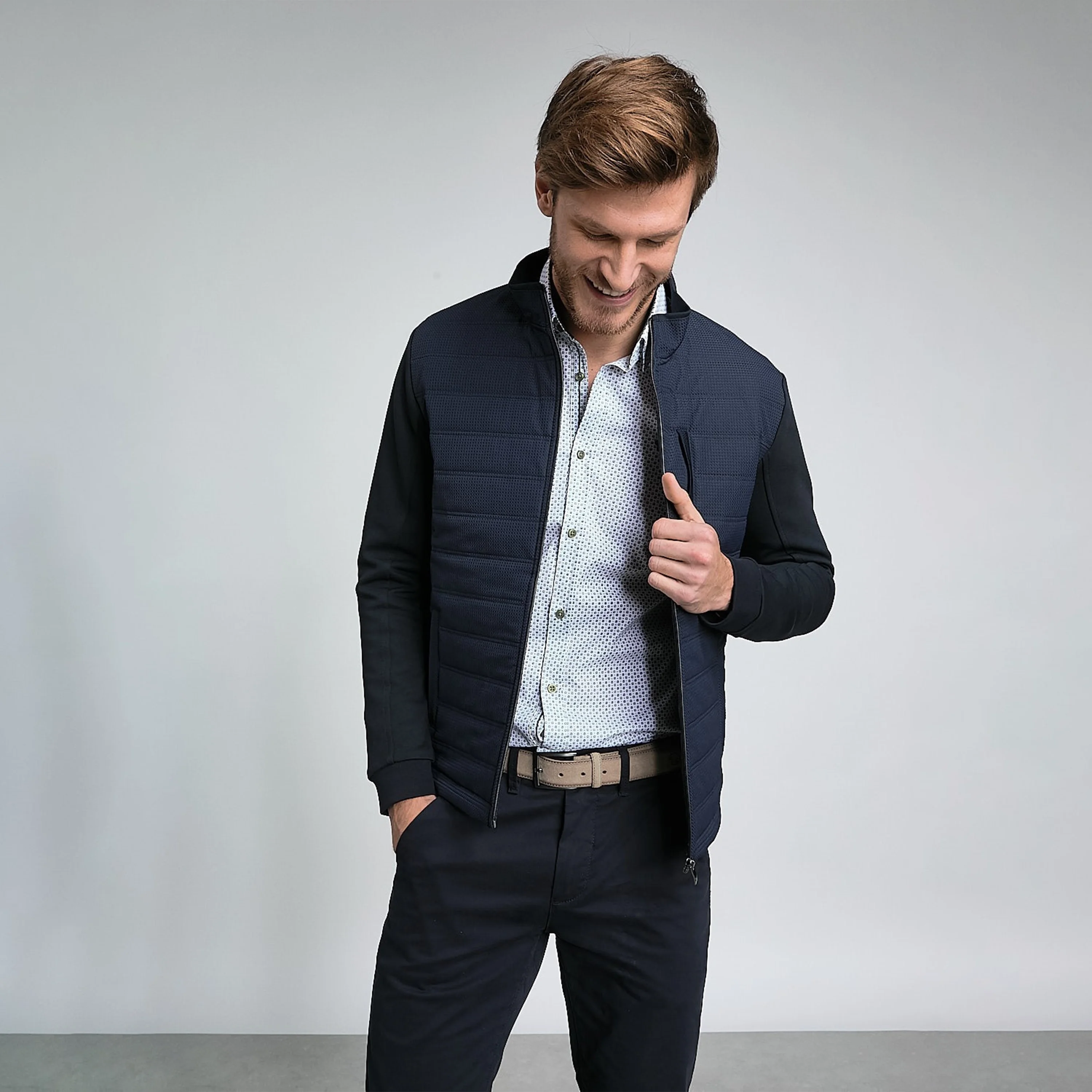 SWEAT BI-MATIERE MATELASSÉ