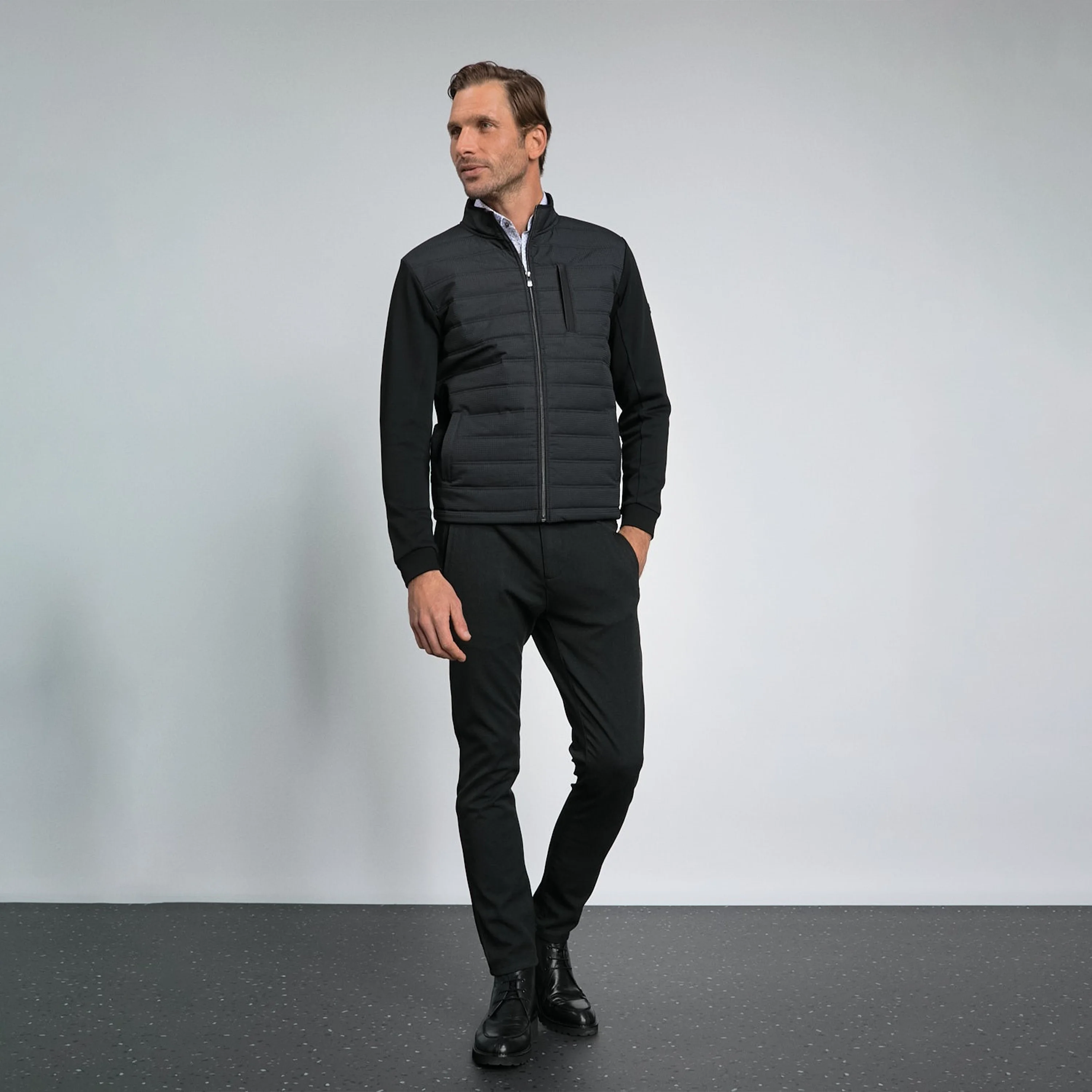 SWEAT BI-MATIERE MATELASSÉ