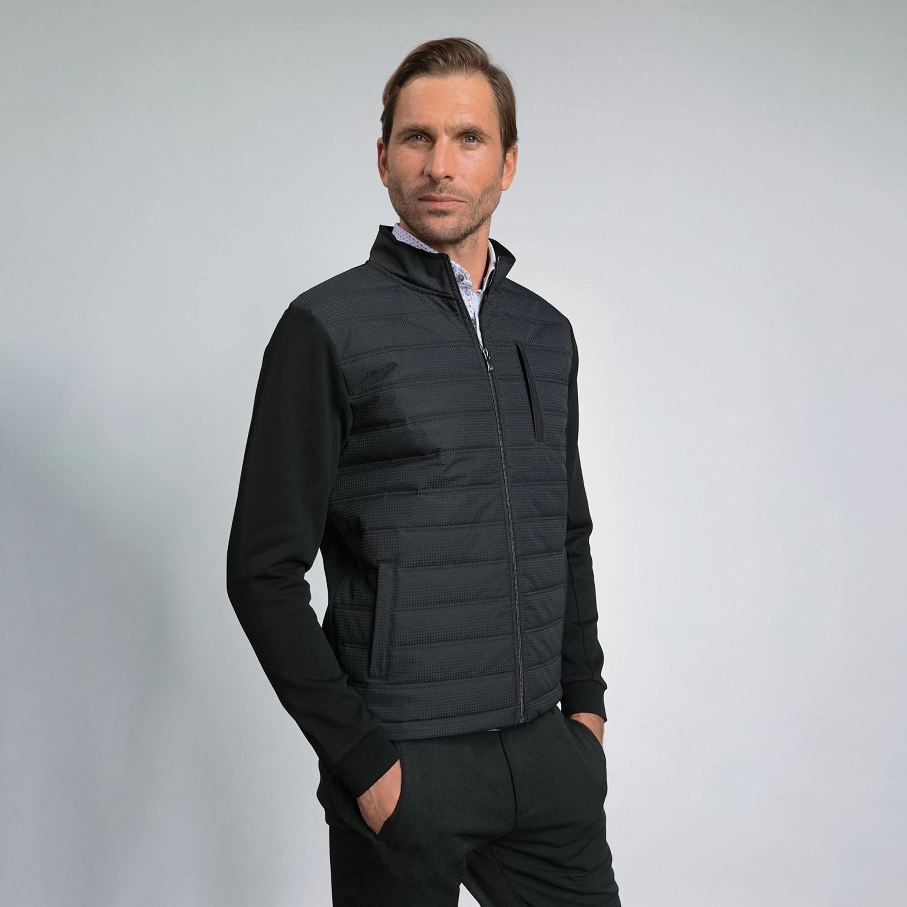 SWEAT BI-MATIERE MATELASSÉ