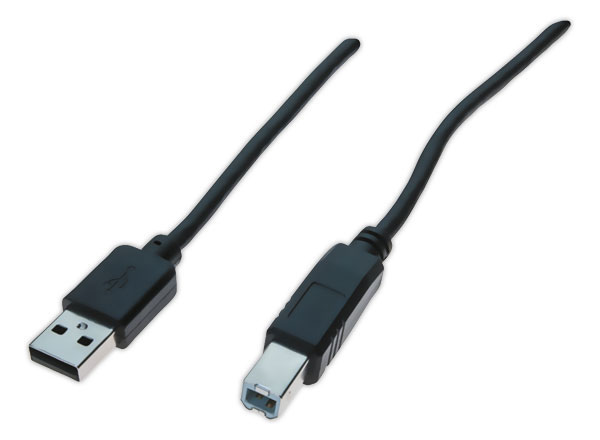 1 Cordon USB 2.0 type A / B noir - 1,8 m