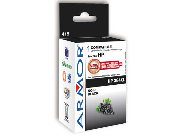 1 Cartouche d'encre ARMOR noire compatible HP 364XL