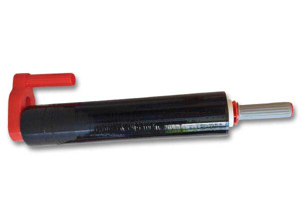 1 Carton de 6 Rouleaux de film étirable noir 0,45x270m avec devidoir