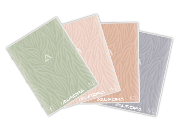 1 Cahier agrafé Aurora 210x297 mm Lignéavec marge - 80g - 72 pages