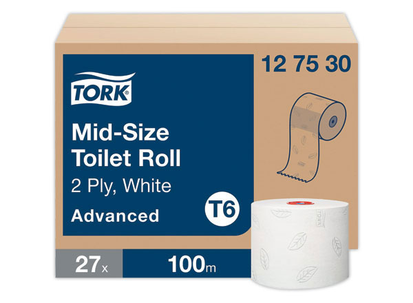 1 Carton de 27 rouleaux de papier toilette rouleau Mid-size Advanced