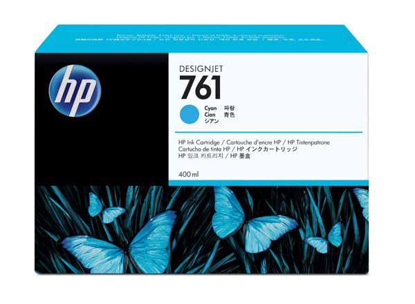 HP 761 original Ink cartridge CM994A cyan standard capacity 400ml 1-pack