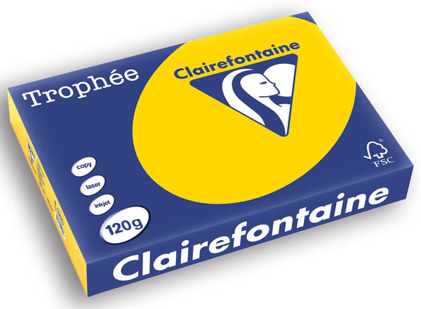 1 Ramette de 250 feuilles de papier Trophée A4 120g bouton d'or