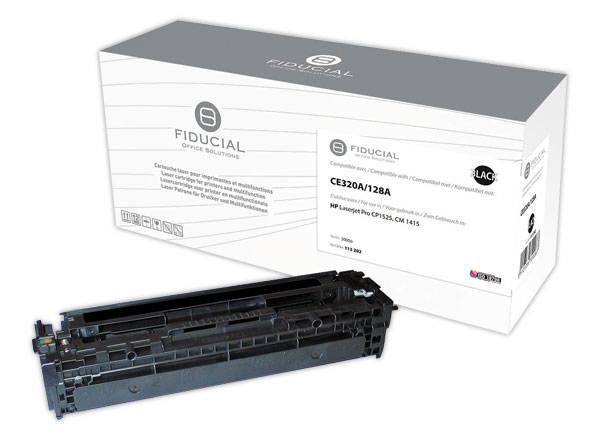 1 Toner FIDUCIAL noir compatible HP 128A