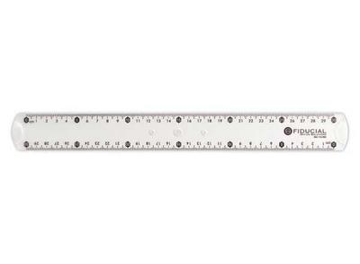 1 Règle de bureau double en plastique FIDUCIAL - 30 cm