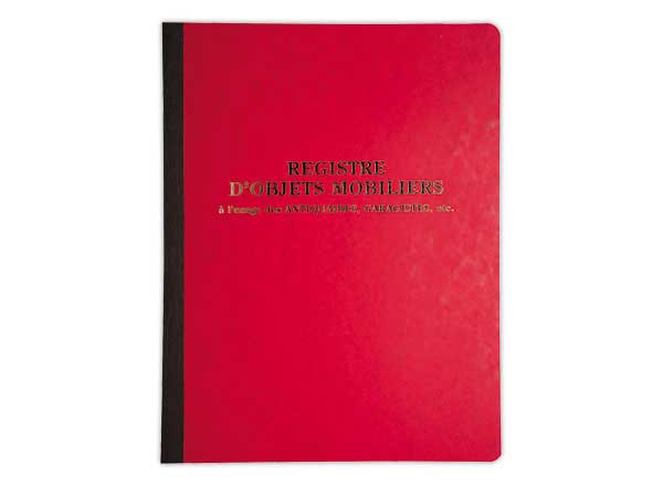1 Piqûre Registre objets mobiliers