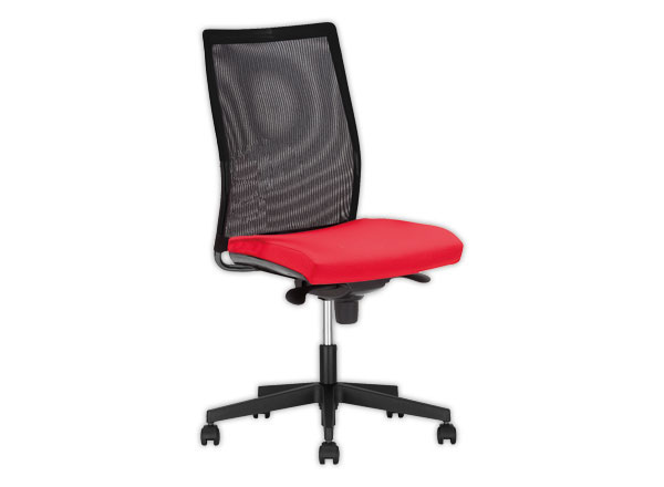 1 Siège Intrata synchrone - assise rouge, dossier noir monté