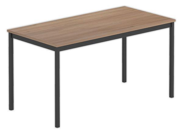 1 Table polyvalente rectangulaire 140 x 70 noyer / noir