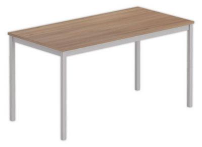 1 Table polyvalente rectangulaire 140 x 70 noyer / aluminium