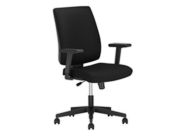 1 Siège Taktik synchrone tissu noir avecaccotoirs montés