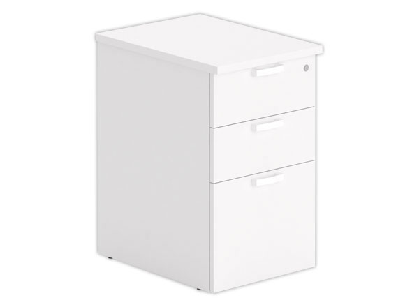 1 Caisson hauteur bureau blanc 3 tir. prof.60cm