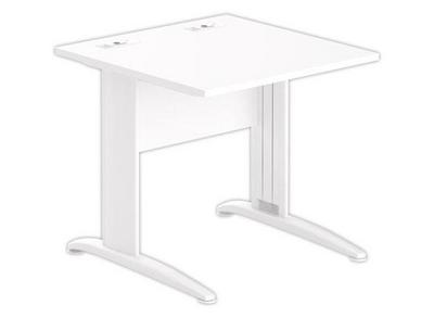 1 Table 80 x 80 blanc - pieds blanc