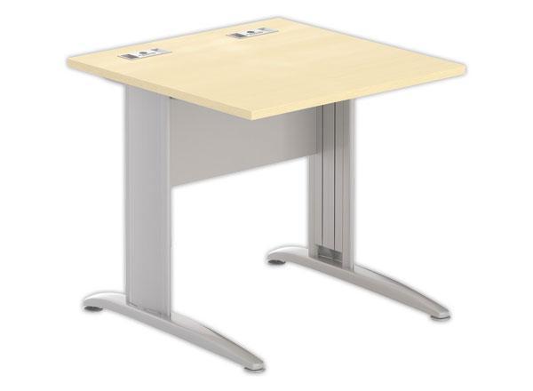 1 Table 80 x 80 hêtre - pieds aluminium
