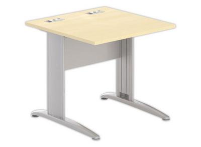 1 Table 80 x 80 hêtre - pieds aluminium
