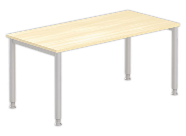 1 Table140 x 80 hêtre - pieds aluminium
