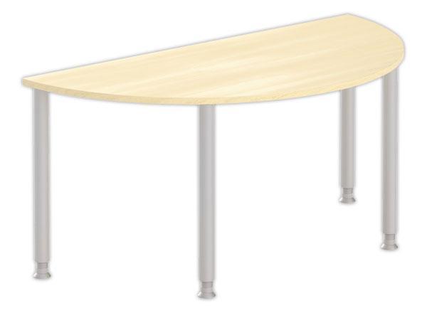 1 Complément demi rond 160 hêtre/alu