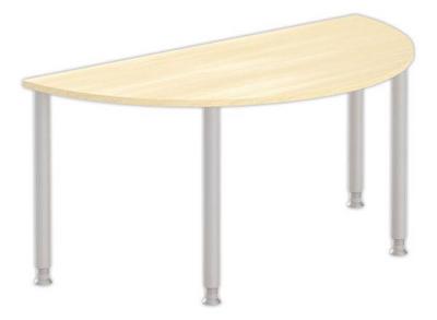 1 Complément demi rond 160 hêtre/alu