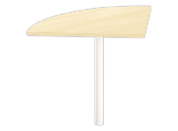 1 Angle liaison bureau 1 pied hêtre/blanc